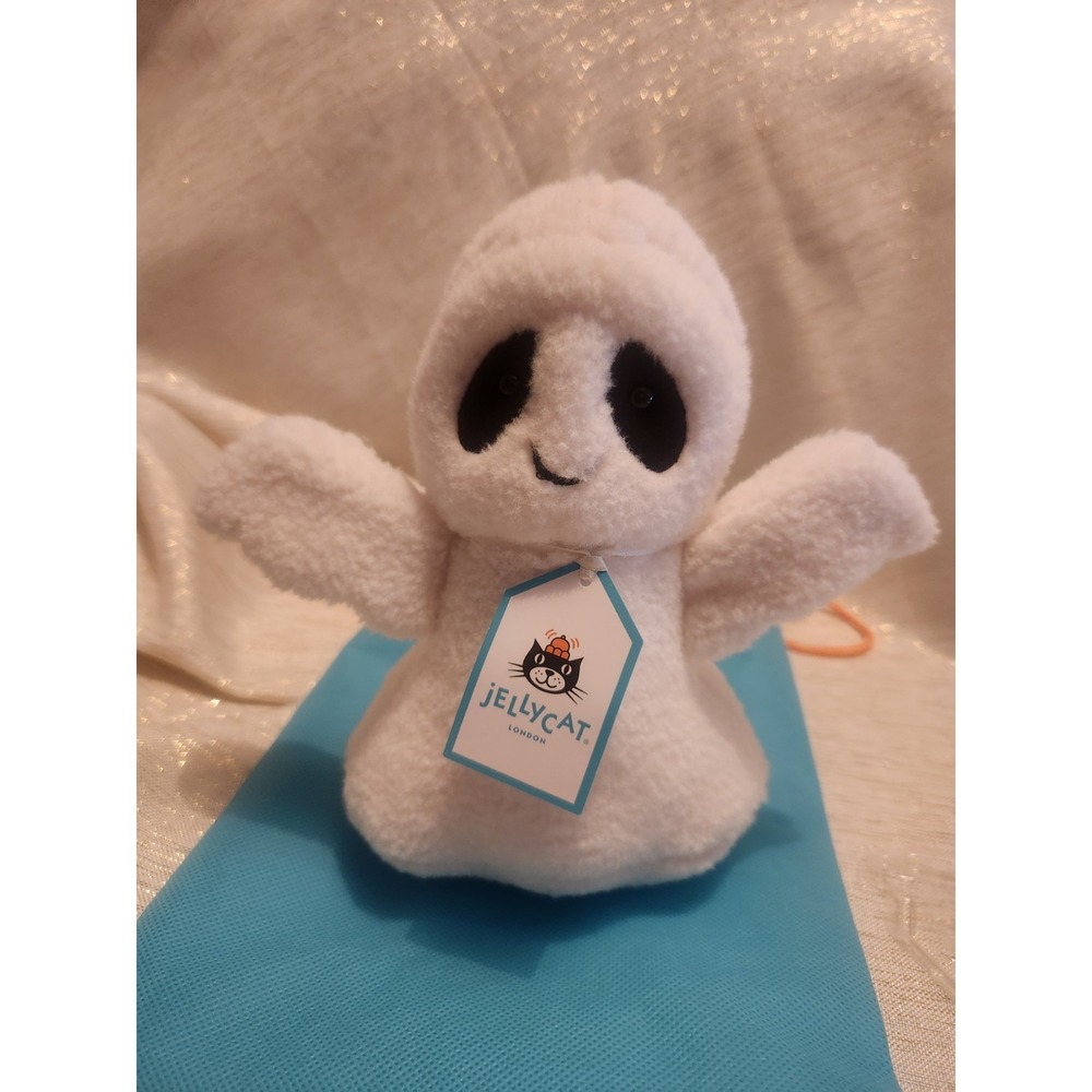 Jellycat Ghost Bob Plush Authentic NEW w/ Tags + Dust Bag Halloween Holiday